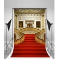 thumbnail image 1 of EREHome Polyester Fabric European Retro Interior Design Backdrop 5x7ft Photo Frames Red Carpet Handrail Wall Photography Background Video Studio Props Children Baby Kids Portraits, 1 of 3