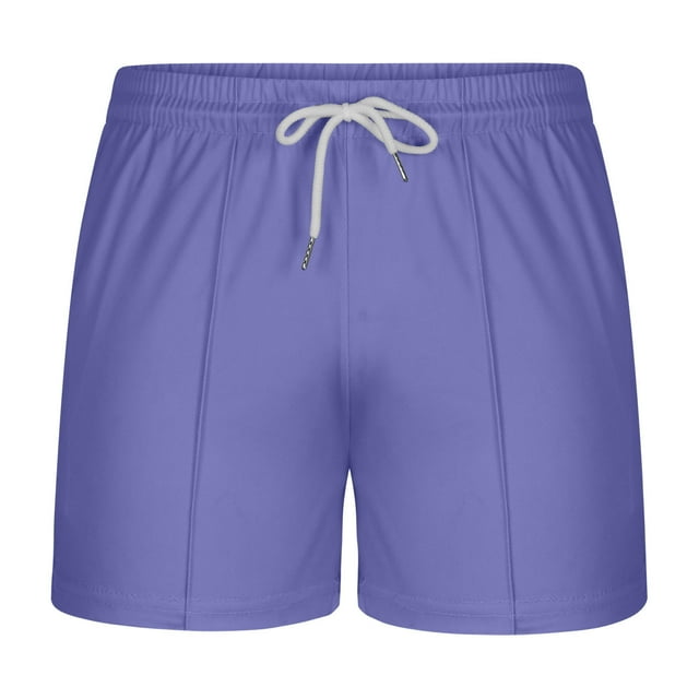 KIHOUT Men's Athletic Beach Shorts Mesh Solid Color Summer Beach Lightweight Drawstring Quick Dry Shorts