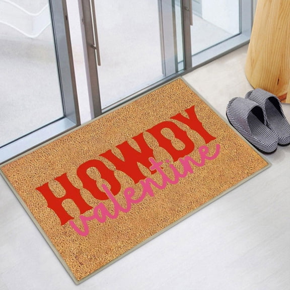 Taicans Valentines Door Mat Coir,23.6X15.7in Valentines Day Decor Floor Mats Rugs for Bedroom Valentine's Day Decoration Door Mat Antislip Indoor Outdoor Front Door Bathroom Entrance Mat Carpet