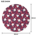 thumbnail image 6 of Red Baseballs with Blue Flowers Pattern Round Tablecloth 60"x60",Wrinkle Wipeable Table Cloth for Kitchen Dining Room Picnic Patio Party, 6 of 6