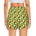 thumbnail image 2 of Lsque Avocado Printed Women's Running Shorts with Liner Pockets,Elastic Quick Dry Workout Athletic Gym Yoga Shorts,Womens High Waist Shorts-Medium, 2 of 9