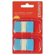 Universal Pop-up Removable Standard Flags Blank Blue 1" x 1.75" 100/Pack (UNV99002)
