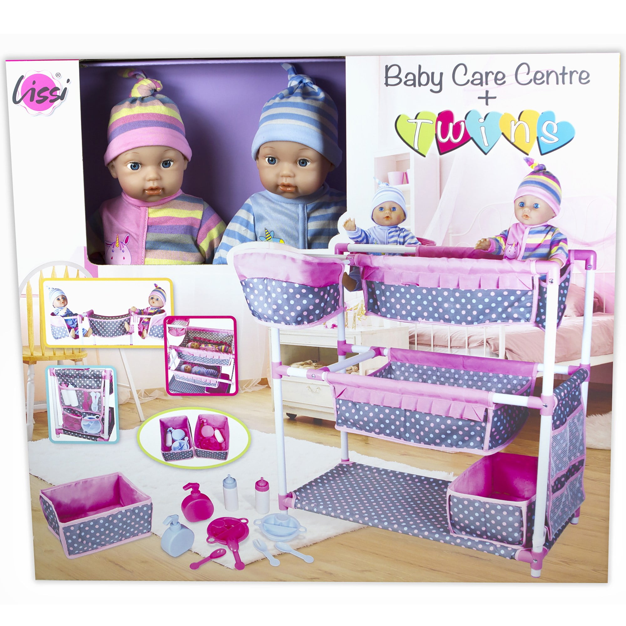 Lissi 12-Inch Baby Doll Bath Tub Set - Pink & Purple Bath Station With Accessories For Toddlers Age 2+