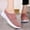 Pink, variant on Womens Casual Slip On Sandals Bohemian Print Flat Sole Shoes for Women Beach Walking Flats Sneakers US :7