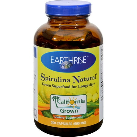 Earthrise Spirulina Natural - 600 mg - 300 Capsules