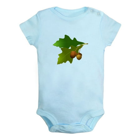 

Nature Pattern Acorn Rompers For Babies Newborn Baby Unisex Bodysuits Infant Jumpsuits Toddler 0-24 Months Kids One-Piece Oufits (Blue 18-24 Months)