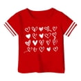 thumbnail image 4 of Rhuody Hauts Fille T-Shirt à Manches Courtes Col Ras du Cou Imprimés de Dessins Animés Tee Hauts Adorable Tenue Quotidienne 6-7 Ans Rouge, 4 of 4