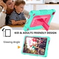 thumbnail image 5 of SOATUTO  for Lenovo Tab M8 4th Gen 2023/2024 Release Hard Back Soft Silicone Heavy Duty Hybrid Protection Shell with Kicktand Shoulder Strap for Lenovo Tab M8 4th Gen TB-300FU/TB-300XU (Green+Pink), 5 of 6