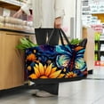 thumbnail image 6 of Starry Sky Sunflower Butterfly Large Capacity Reusable Foldable Oxford Cloth Cube Organizer Tote Bag Toy Basket, 6 of 7