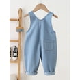 thumbnail image 2 of Happy Cherry Unisex Baby Dungarees Jumpsuit Toddler Denim Dungarees Jeans Girls Boys Overalls Bib Pants Trousers 0-12 Months, 2 of 6