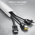 thumbnail image 3 of Cubierta de cable Cord Hider EVEO de 306 cm, ocultador de cables de pared, color blanco, 3 of 9