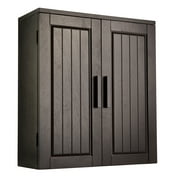 Elegant Home Fashions Catalina Removable Wooden Wall Cabinet with 2 Doors, Espresso