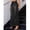 Black, variant on Womens Black Maxi Denim Skirt With Frayed Hem And Asymmetrical Seam