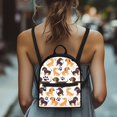 thumbnail image 4 of Eheartsgir Dachshund Dog Paw Print Lightweight Travel Backpack Practical Mini Bags for Hiking Work, Polyester Waterproof Small Backpack, 4 of 8