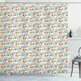 thumbnail image 1 of Ambesonne Floral Shower Curtain, Flora Curved Branches, 69"Wx70"L, Multicolor, 1 of 3