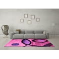 thumbnail image 3 of Ahgly Company Indoor Rectangle Abstract Pink Modern Area Rugs, 4' x 6', 3 of 4
