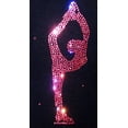 thumbnail image 2 of Figure Skating Pants with pink crystals "Biellmann" rhinestone applique, 2 of 3