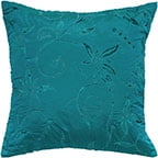 Rizzy home T05073 18" x 18" teal poly velvet decorative filled pillow