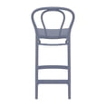thumbnail image 5 of Compamia Victor Tabouret de Comptoir Contemporain en Résine pour Intérieur et Extérieur - Ensemble de 1, Gris Foncé, 5 of 5