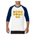 thumbnail image 1 of MmF - Mens Raglan Sleeve Baseball T-Shirts, up to Size 3XL - Emoji Entourage, 1 of 4