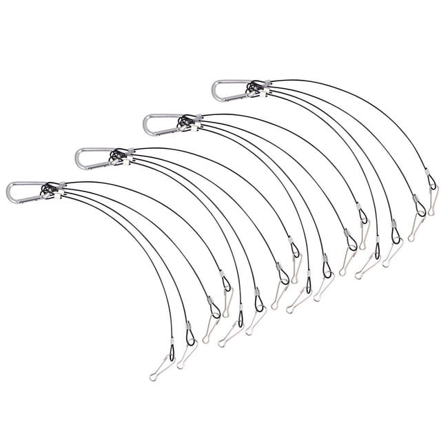 EeaseMX 4 ganchos de cuerda de alambre para cultivo hidropónico (1,5 mm de grosor, 400 mm de largo)
