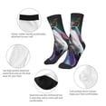 thumbnail image 3 of Uemuo Colorful Haired White Horse Printed Kids Boys Socks Seamless Crew Socks Crazy Funny Athletic Sport Socks for Children, 3 of 6