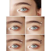 Womens Stainless Steel Multicolor Eyebrow Rings, 16G, 5-Pack