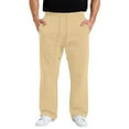 thumbnail image 2 of Mens Baggy Sweatpants Casual Wide Leg Big and Tall Sweat Pants with Pockets Lounge Fleece Track Pants Open Bottom Trousers Khaki XL, 2 of 3