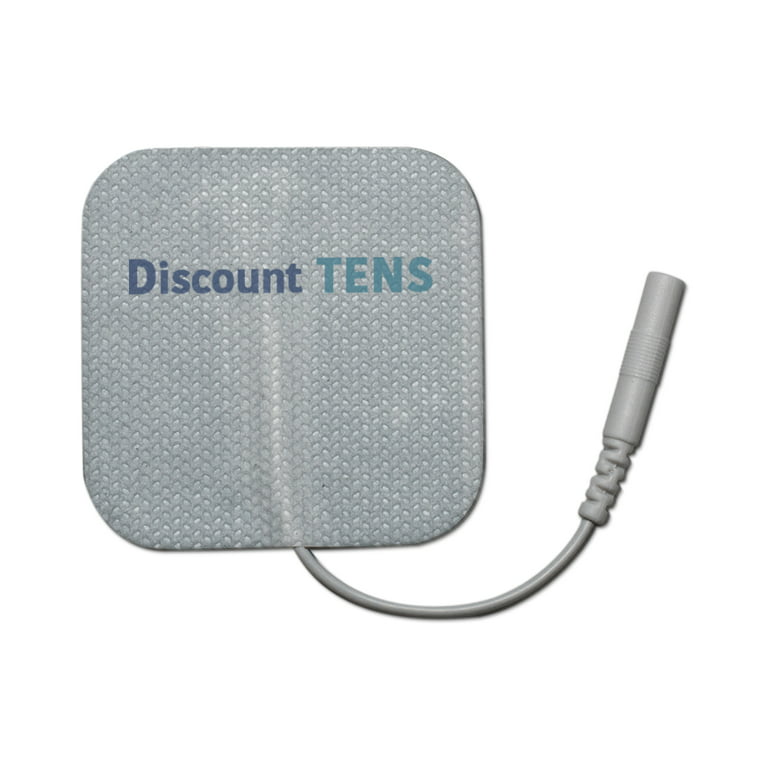 TENS Wired Electrodes Compatible with TENS 7000, TENS 3000 - 20 Premium  2x2 Wired Replacement Pads for TENS Units - Discount TENS Brand 