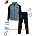 thumbnail image 3 of Pro Athlete Boys Tracksuit Set - 2 Piece Tricot Mock Neck Sweatshirt and Joggers Track Pants (8-12), 3 of 7