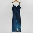 thumbnail image 5 of Starry Night Sky Sleeveless Dress Women's Evening Dress Womans Clothing, 5 of 9