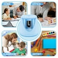 thumbnail image 3 of Electric Pencil Sharpener with Dual Power Supply (Battery & USB Cable), Auto Pencil Cutter for School/Office, Blue ABS Plastic Cover & Metal Blade, Compact Design 3.31x3.31x3.23 inches, Lightweight 5, 3 of 6