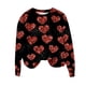 thumbnail image 3 of Camiseta de Cuello Redondo de Impresión en Forma de Corazón Casual de Manga Larga de Mujer Verano Suave, 3 of 4