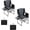 Black, variant on RONSHIN Oversized Directors Camping Chair, 2 PCS Portable Camping Chair for Adults, Lightweight Aluminum Folding Chair with Side Table and Pocket