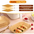 thumbnail image 4 of 200pcs Air Fryer Liners for Ninja Dual, Air Fryer Accessories, Disposable Square Air Fryer Parchment Paper Liner, Compatible with for Ninja Foodi DualZone 2-Basket Air Fryer DZ201, DZ401, 4 of 7