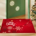 thumbnail image 5 of AuroraX Absorbent Bathroom Rug Christmas Non-Slip Backing Soft Red Kitchen Mat Rug Art Deco 15x23 Inch Snowflake, 5 of 6