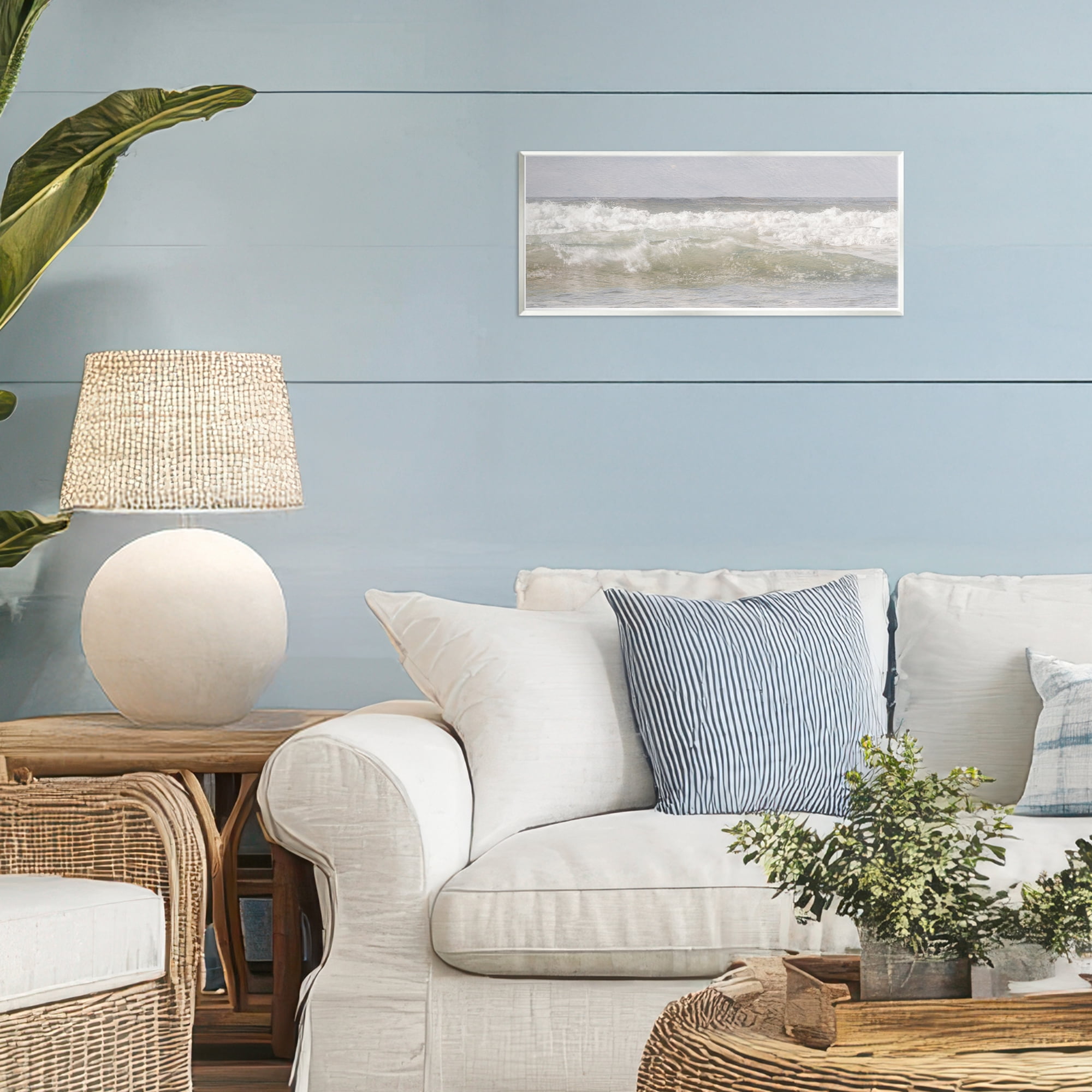 Stupell Industries Panoramic Breaking Waves Wall Plaque Art, design by Melissa McClain