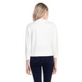 thumbnail image 4 of "Women 3/4 Sleeve Solid Open Bolero Cropped Cardigan Shrug - White ", 4 of 4