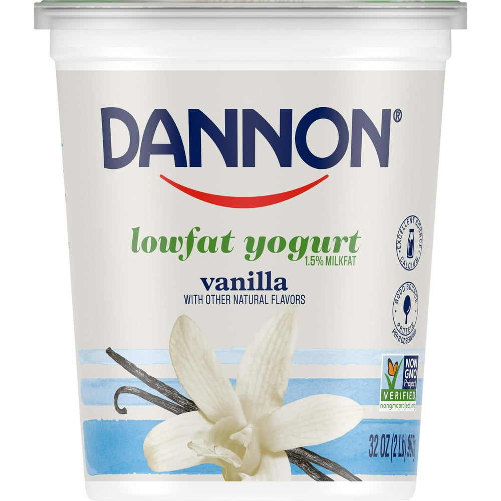 Dannon Lowfat NonGMO Project Verified Vanilla Yogurt, 32 Oz.