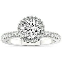 IGI Certified 5 Carat Round Shape Lab Grown Diamond Engagement Ring | 14K White Gold |Elle Classic Halo Diamond Ring | FG-VS1-VS2 Quality Friendly Diamonds