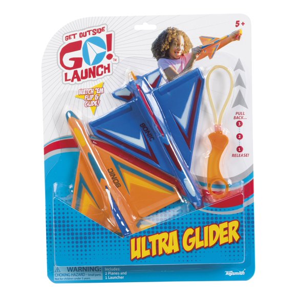 Toysmith Ultra Glider Stunt Flyer, Launch, Set of 2
