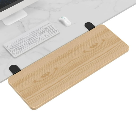 Ergonomics Desk Extender Tray, 21.7"x9.5" Punch-Free Clamp on, Foldable Keyboard Drawer Tray