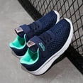 thumbnail image 5 of Girls Sneakers Kids Breathable Mesh On Sneakers Lightweight Boys Sports Shoes For Indoor Outdoor Training Tennis Running Active Play Blue 7.5-8 Years, 5 of 9