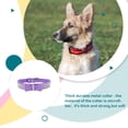thumbnail image 5 of Methold Decoración para mascotas Cachorro Perro Gato Collar ajustable prop Correa Hebilla Rhinestone PULeather Suministros para perros morado claro METRO, 5 of 5