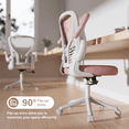 thumbnail image 6 of HomeZeer Mesh Office Chair, 300LBS Middle Back Ergomomic Office Chair with 3D Armrests, Computer Desk Chair with Adjustable Lumbar Support, Wide Seat Swivel Home Office Chair, WHite, 6 of 7