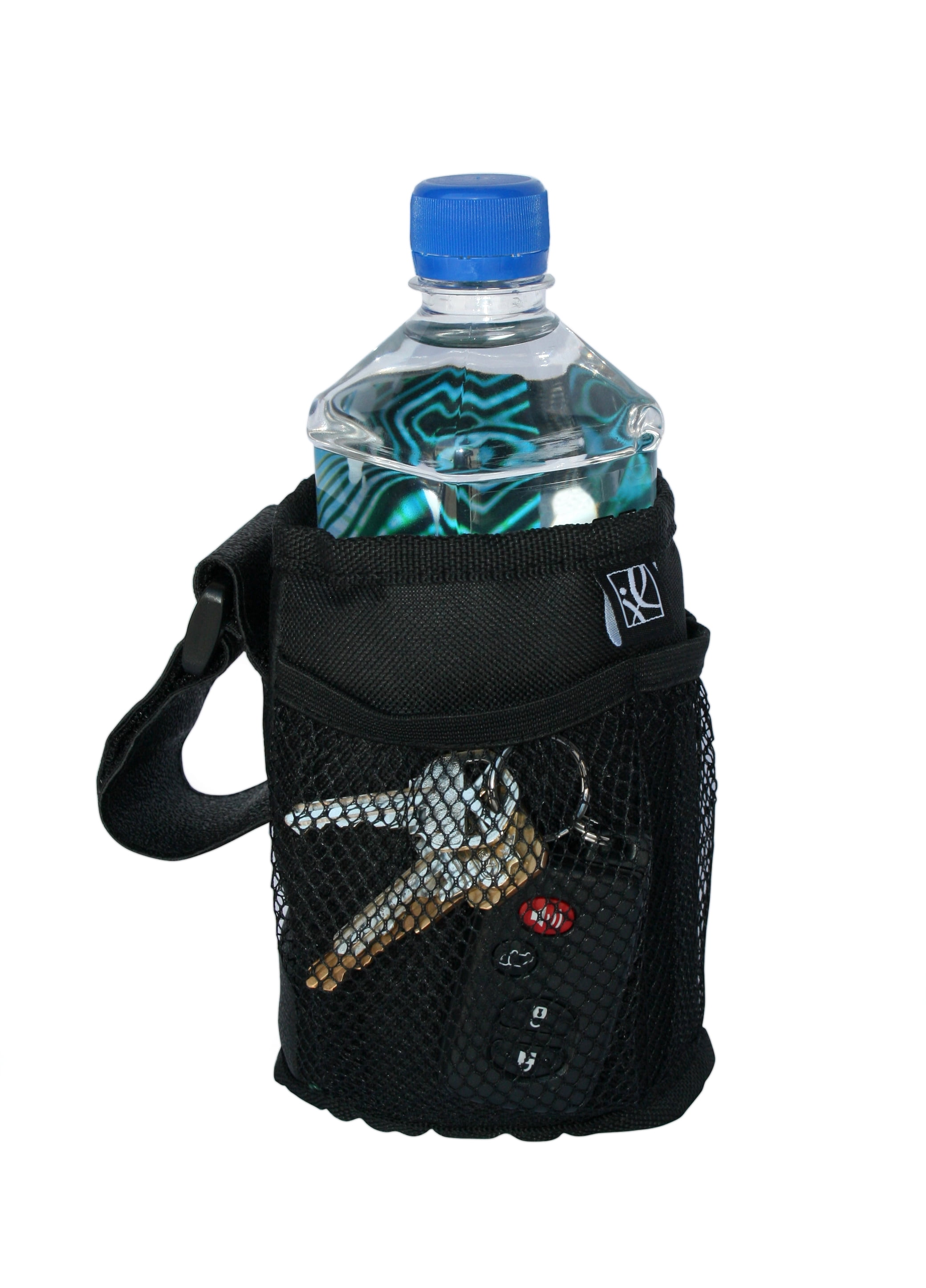 J.L. Childress Cup 'N Stuff Stroller Cup & Phone Holder - Accessories for Baby Strollers, Wheelchairs - Grey Chevron