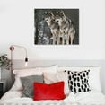 thumbnail image 5 of PIKWEEK Wild Wolf Canvas Wall Art: Lovely Animals in Nature Forest Painting Wildlife Art Print for Bedroom, 5 of 5
