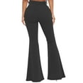 thumbnail image 5 of Calzi Solid Color Jeans for Women High Waist Bell Bottoms Denim Flare Stretch Jean Pants, 5 of 5