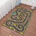 thumbnail image 2 of Kids Rug Car Rugs for Kids Toy Cars Play Mat City Life Road Rug for Cars Fun City Map for Carpet for Bedroom Boys (Sand Track, 47 * 70 inches), 2 of 7