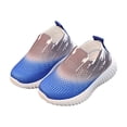 thumbnail image 4 of HTHLVMD Gradient Knit Slip On Sneakers, Toddler Kid's Gradient Knit Slip On Sneakers Comfortable Lightweight Running Flats Casual Preschool Sports Trainers Shoes, Royal Blue 10C, 4 of 5